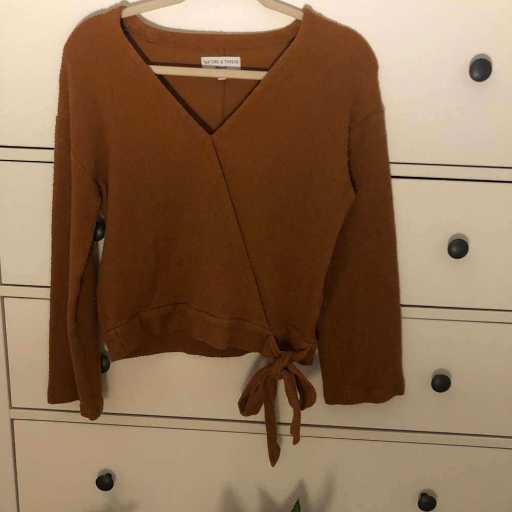 Madewell Texture & Thread Wrap Top